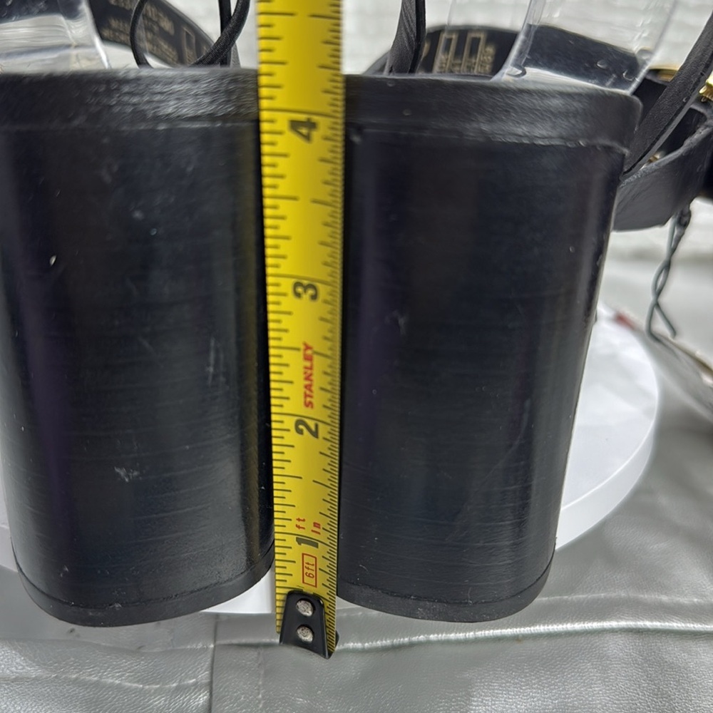 (C2) Zara Black NWT Leather Heeled Buckle Sandals, Size 41/10 USA - Picture 6 of 16